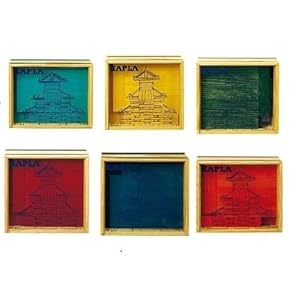 【クリックで詳細表示】カプラ 積み木 木のおもちゃ●カラーカプラ40個(青 ダークブルー)