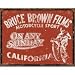 BRUCE BROWN FILMS TIN SIGN MOTORCYCLE SPORT ON ANY SUNDAY CALIFORNIA