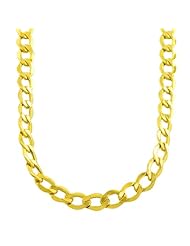 14 Karat Yellow Gold 7-mm Semi-solid Curb Chain (20 Inch)