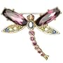 Jay Strongwater Amethyst Dragonfly Pin