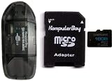 Samsung 16GB Class 10 MicroSDHC High Speed Memory Card with Komputerbay SD adaptor and High Speed USB Reader