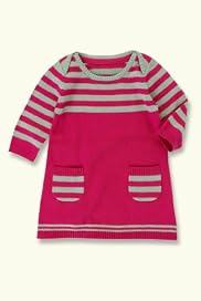 Pure Cotton Long Sleeve Stripe Knitted Dress [T78-8429D-Z]