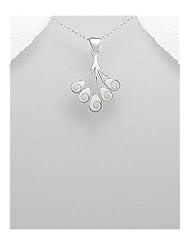 Shell Pendant Necklace In 92.5 Sterling Silver