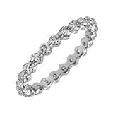 14k White or Yellow Gold Shared Prong Diamond Eternity Band (1 cttw, H-I Color, SI2 Clarity)