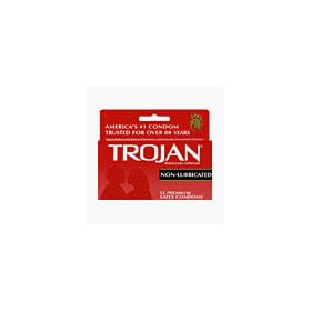 Trojan Regular Non-Lubricated Condoms, Box of 36