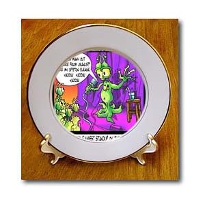 Alien Standup Comedians - 8 Inch Porcelain Plate