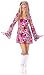 Fun World Costumes Women's Womens Feelin' Groovy, Pink, S/M 2-8