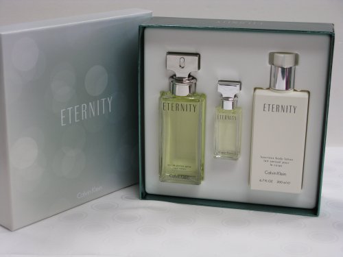Buy Eternity By Calvin Klein Ladies 3.4 EDP, 0.5 EDP & 6.7 Body Lotion Gift Set by Calvin Klein