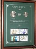 Kitchen & Housewares : Framed 1968 Coin & Stamp Year Gift Set (40th Birthday Present or Ruby Wedding Anniversary)