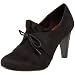 Ann Marino Women's Library High-Heel Oxford,Black Suede,8.5 M US