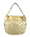 COACH Signature Large Zoe Handbag Hobo in Gold Linen/Lurex 13500