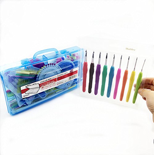 Makhry knitting & crochet needle cases crochet hook set,ergon…