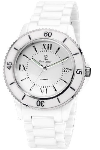 Pierre Lannier - 127H999 - Montre Femme - Quartz Analogique - Cadran Blanc - Bracelet Céramique Blanc Pierre Lannier - 127H999 - Montre Femme - Quartz Analogique - Cadran Blanc - Bracelet Céramique Blanc
