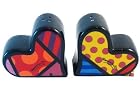 New Romero Britto Heart Salt & Pepper Shaker Set SAVE Ceramic Giftcraft Kitchen