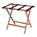 Oak Luggage Rack with Tan Webbing, Light Oak Finish
