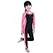BIKMAN Long Sleeve Sunsuit Girls Sun Protection One Piece Swimsuit (M(Height:43