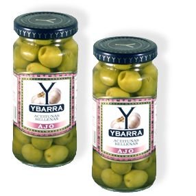 2-PACK - Garlic Stuffed Olives Aceitunas by Ybarra