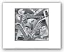 Relativity by M.C. Escher 16.75"x16" Art Print Poster