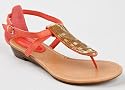 Breckelle's LEA-06 Sequin T-Strap Thong Low Heel Sandal