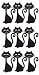 Essentials Large Dimensional Stickers: Black Cats Assorted