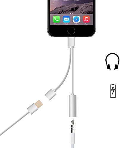 Lightning to lightning and 3.5mm headphone Audio Adapter For iPhone 7 and iPhone7+ (With Lightning Port Extension)