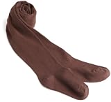 Country Kids Girls Organic Winter Tights, Chocolate, 9-11