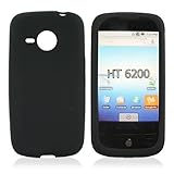For HTC Droid Eris 6200 Silicone Case Rubber Skin Black