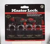 Padlock #131 1-3/16 Blk Covr 4pk