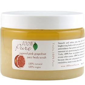 100% Pure Organic Nourishing Body Scrub -Sugared Pink Grapefruit - 13 oz. (Quantity of 2) by Grapefruit