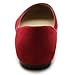 Ollio Women's D'Orsay Shoe Comfort Faux Suede Pointed Toe Ballet Flat