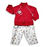 SnoPea - Newborn And Infant Boys Long Sleeve Knit Pant Set, Red, White
