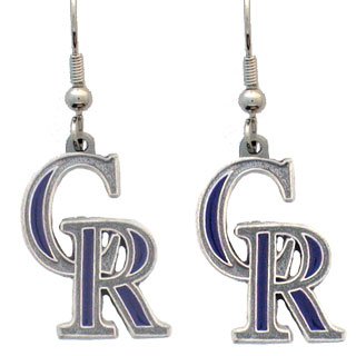 Buy MLB Dangling Earrings - Colorado Rockies Logo by Forever Collectibles