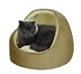 JLA Pets Hooded Snuggler 17-Inch Cat Bed, Sand