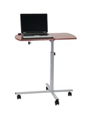 Home: Flash Furniture Angle and Height Adjustable Mobile Laptop Computer Table with Cherry Top - Flash Furniture