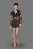 Brown Long Sleeve Lace Dresses by eDressMe new york