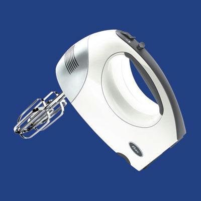 New Jarden Oster 6 Speed Hand Mixer W/ Retractable Cord White W/ Stainless Steel Accents