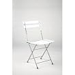 ItalModern 31274 Caine Folding Chair Set of 4- White-Aluminum