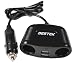 BESTEK 12V 24V Outlet 2 Way Car Cigarette Socket Splitter Adaptor with 2 USB 5VDC/1A MRS152-32