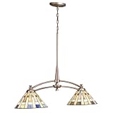 41v5vk%2BHXuL. SL160  Kichler Lighting 65275 2 Light Seymour Art Glass Island Fixture, Cashmere Finish