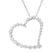 10k White Gold Journey Heart Diamond Pendant (1/2 cttw, I-J Color, I2-I3 Clarity), 18