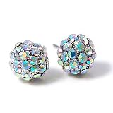 Aurora Borealis Crystal Ball Earrings Fashion Jewelry