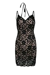 Sexy Halter Backless Lace Sheath General Print Acrylic Mini Dress 