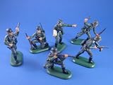 New Britains Super Deetail Toy Soldiers WWII German Infantry 54mm Collectible Figures Set of 6