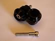 Swingarm Stand Spools - 8mm - Black - Honda CBR F1 F2 F3 F4 F4i 600 900 929 954 1000 RR, RVT 1000 RC51 SP1 SP2, Suzuki GSXR 600 750 1000 1300 Hayabusa, TL1000S TLS, TL1000R TLR, Bandit, SV 650