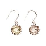 Rose Gold over Sterling Silver 8mm Champagne CZ Chanel Drop Earrings