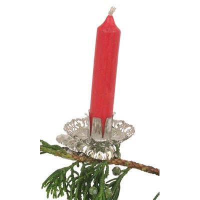 Deluxe Clip-On Candle Holder in Silver