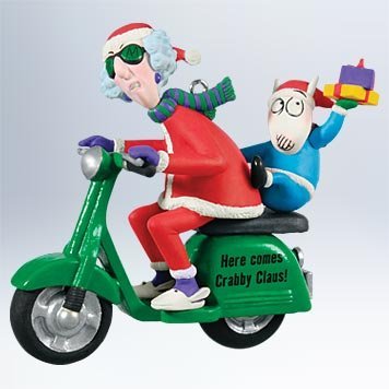 1 X Hallmark Here Comes Crabby Claus Ornament 2011 Maxine - QXI2877