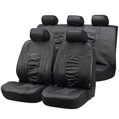 Sitzbezug Schonbezug Kunstleder schwarz f�r VW Volkswagen Golf (1,2,3,4,5 und 6) Jetta K�fer Scirocco Bora Fox Lupo New Beetle Passat Polo Vento