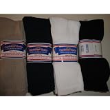 Mens Diabetic socks size 13-15 Black, Tan, Navy and White 12 pair Color Assortmen