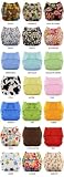 Blueberry One Size Deluxe Cloth Diaper with Microterry Inserts (12 Pack, Girl)